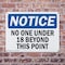 Signmission No One Under 18 Beyond This Point OSHA Notice Sign, Plastic, 10in W x 7in L, 2PK OS-2PACK-NS-P-710-L-14704 - alternate 4